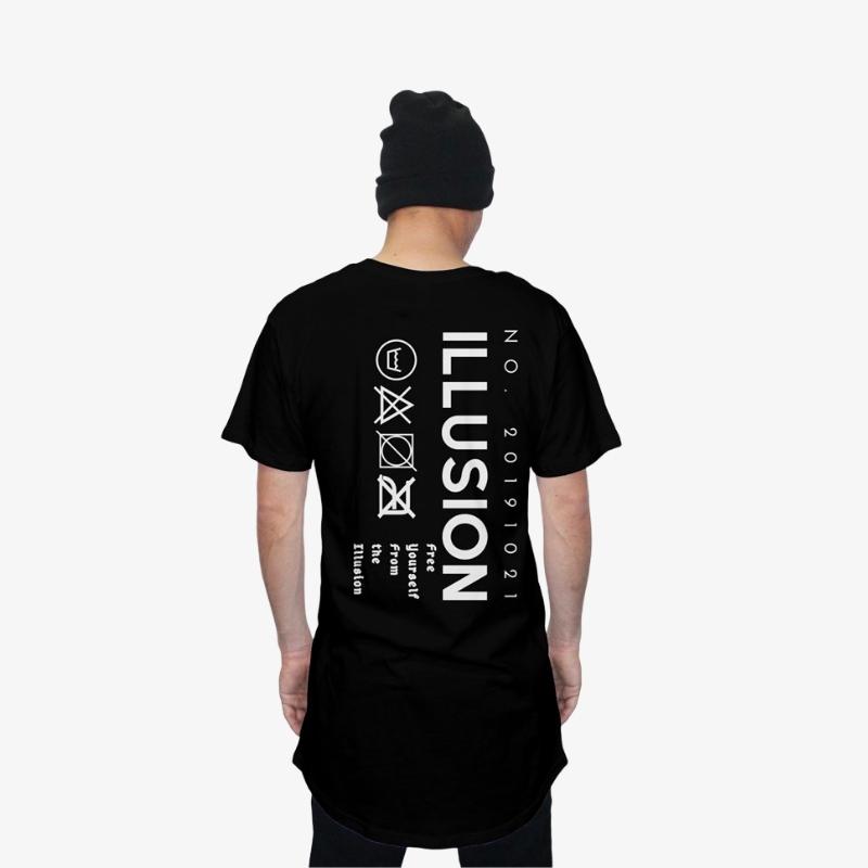 Free Yourself Classic Long Tee - BLACK - Illusion Apparel Co.