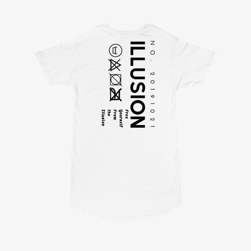 Free Yourself Classic Long Tee - White - Illusion Apparel Co.