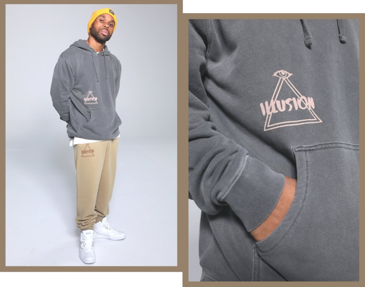 High Vibrations Hoodie - Faded Black - Illusion Apparel Co.