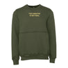 THIS SWEATER IS NOT REAL CREWNECK SWEATSHIRT - ARMY GREEN - Illusion Apparel Co.